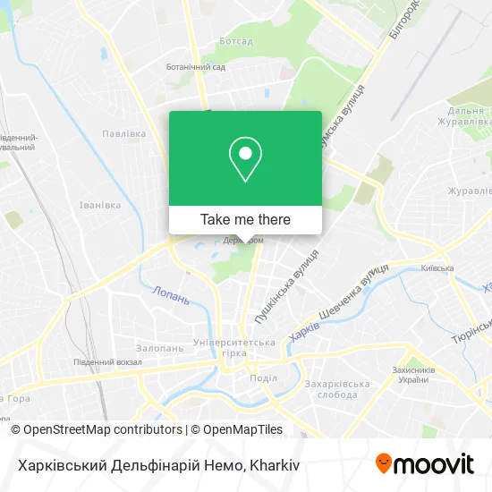 Карта Харківський Дельфінарій Немо