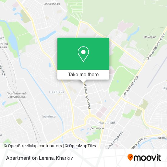 Apartment on Lenina map