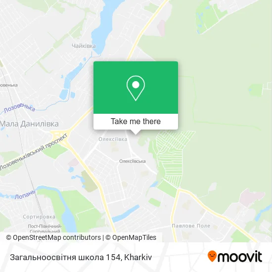 Карта Загальноосвітня школа 154