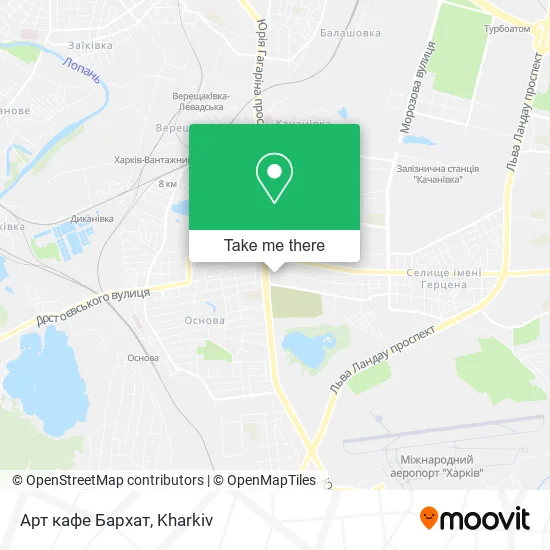 Карта Арт кафе Бархат