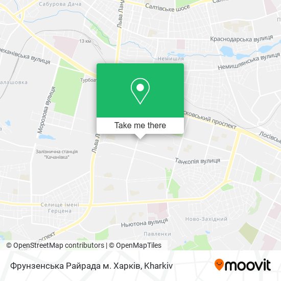 Фрунзенська Райрада м. Харків map