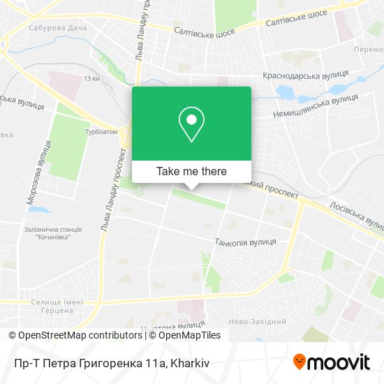 Карта Пр-Т Петра Григоренка 11а