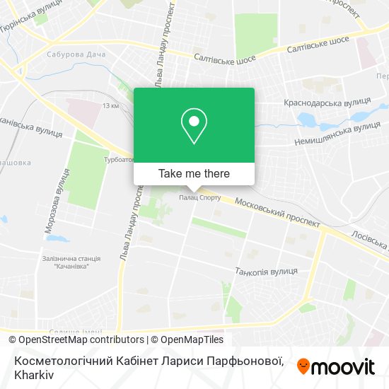 Карта Косметологічний Кабінет Лариси Парфьонової