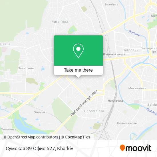 Сумская 39 Офис 527 map