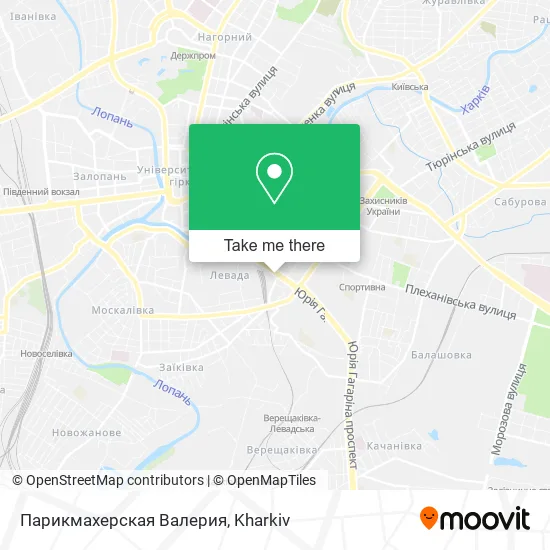 Карта Парикмахерская Валерия