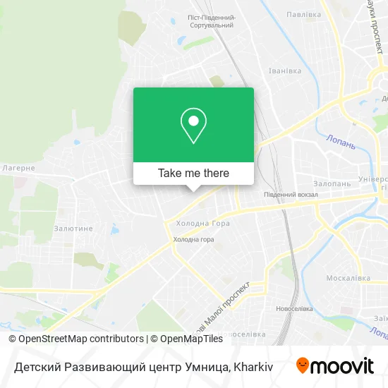 Карта Детский Развивающий центр Умница