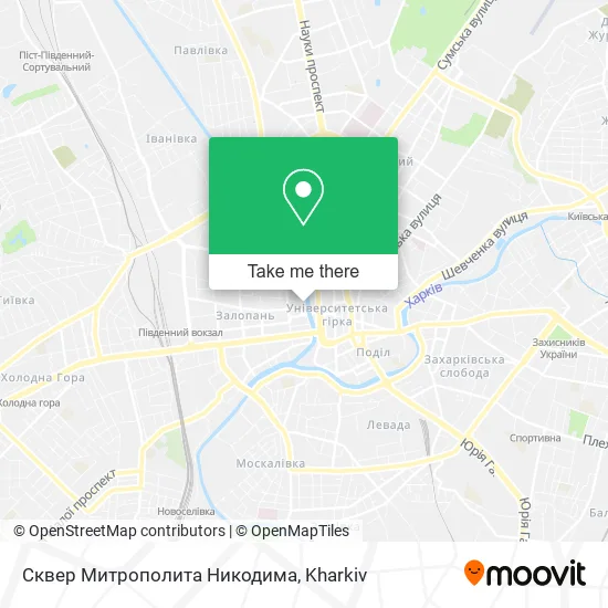 Карта Сквер Митрополита Никодима
