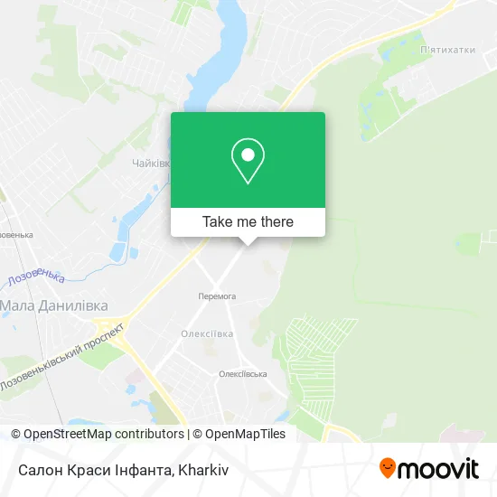 Карта Салон Краси Інфанта