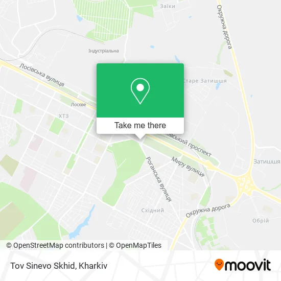 Карта Tov Sinevo Skhid