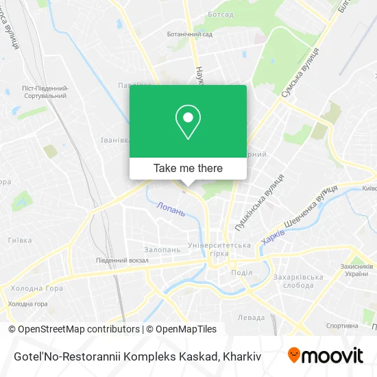 Карта Gotel'No-Restorannii Kompleks Kaskad