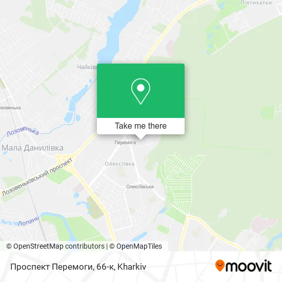 Карта Проспект Перемоги, 66-к