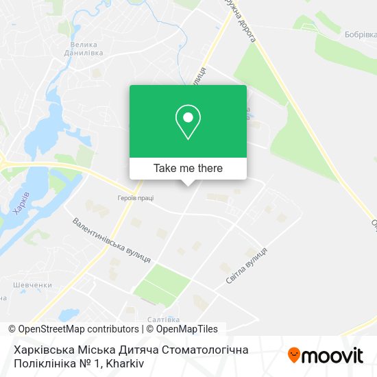 Карта Харківська Міська Дитяча Стоматологічна Поліклініка № 1