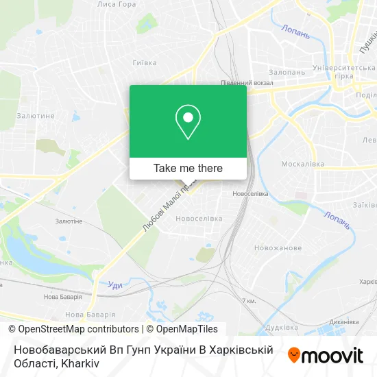 Карта Новобаварський Вп Гунп України В Харківській Області