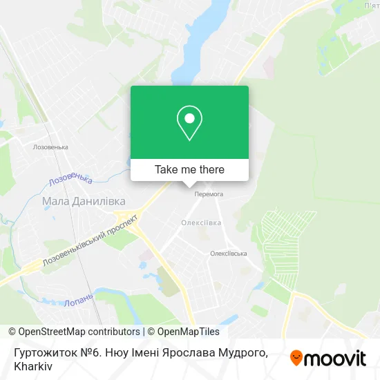 Карта Гуртожиток №6. Нюу Імені Ярослава Мудрого