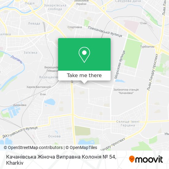 Качанівська Жіноча Виправна Колонія № 54 map
