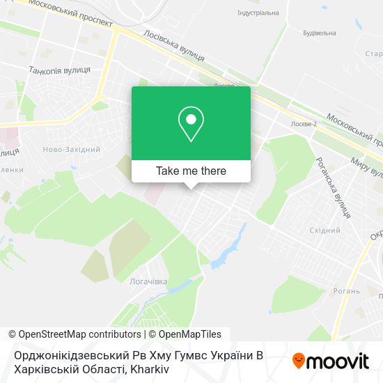 Карта Орджонікідзевський Рв Хму Гумвс України В Харківській Області