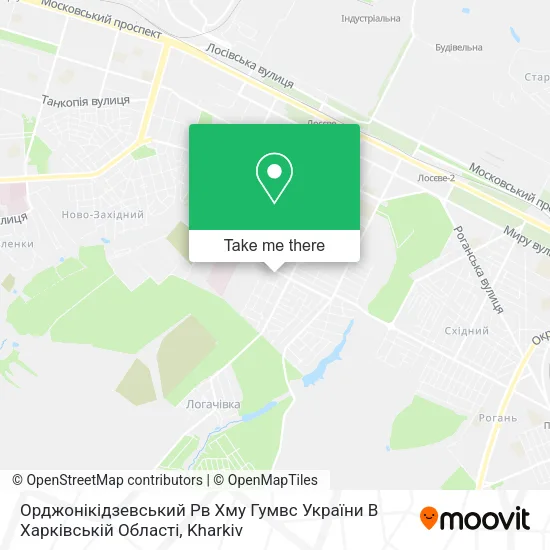 Карта Орджонікідзевський Рв Хму Гумвс України В Харківській Області