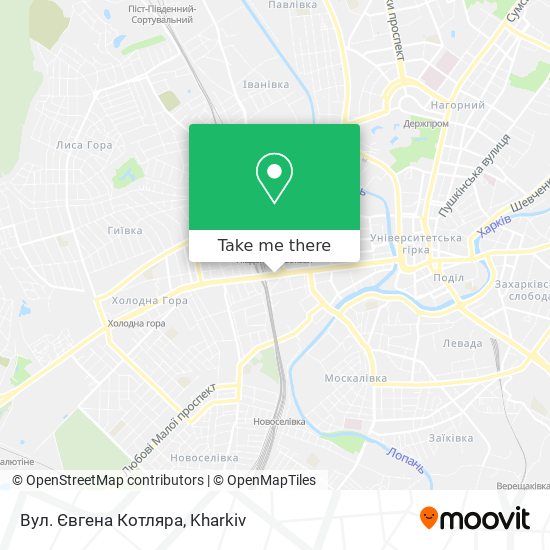 Вул. Євгена Котляра map