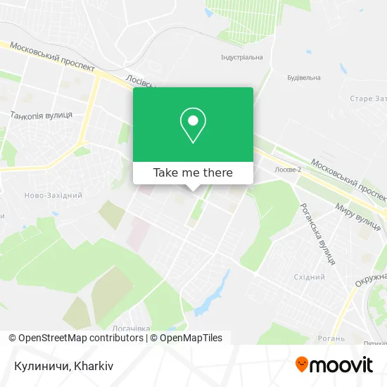 Карта Кулиничи