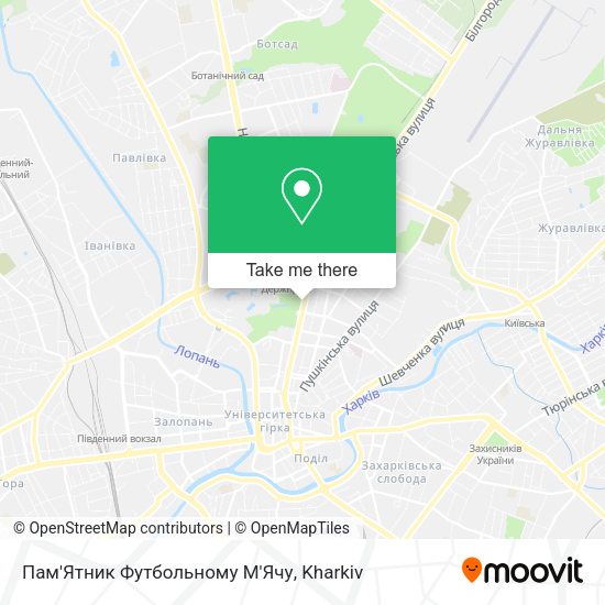 Пам'Ятник Футбольному М'Ячу map