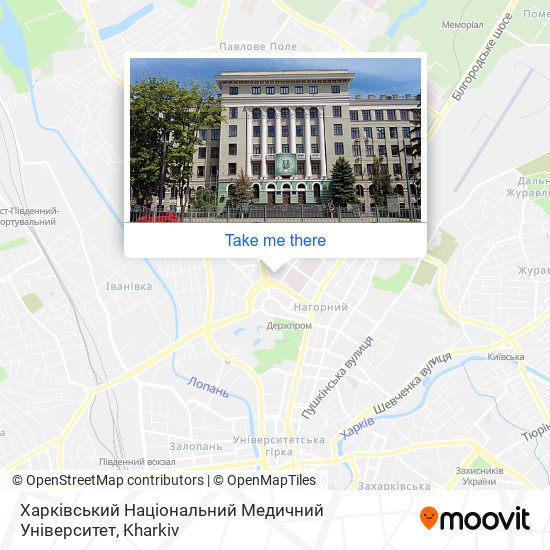 Карта Харківський Національний Медичний Університет