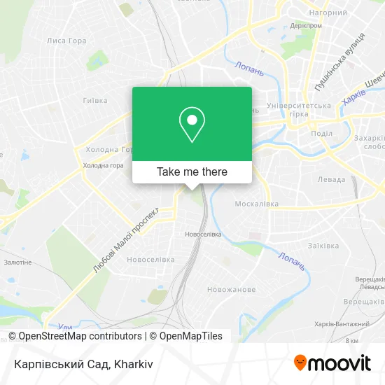 Карта Карпівський Сад