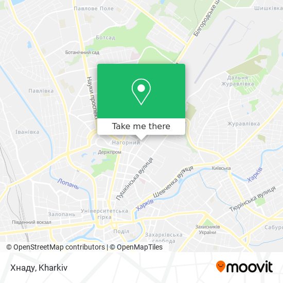 Хнаду map