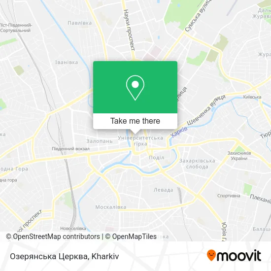 Карта Озерянська Церква
