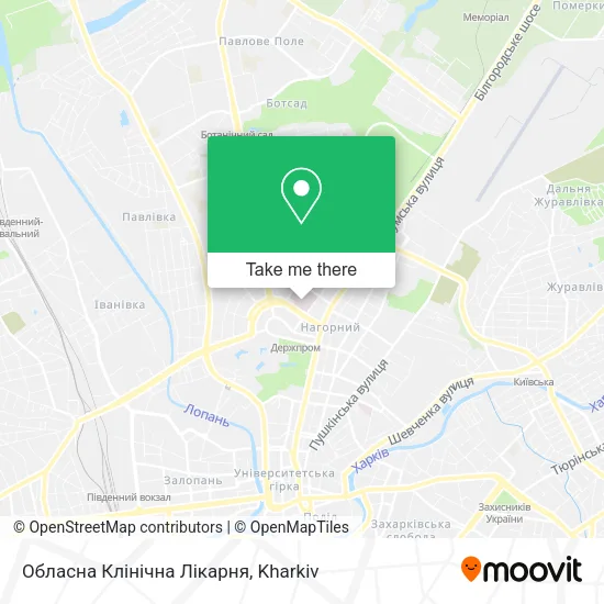 Карта Обласна Клінічна Лікарня