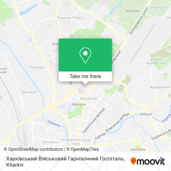 Карта Харківський Військовий Гарнізонний Госпіталь