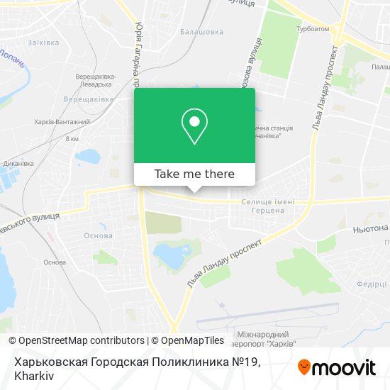 Карта Харьковская Городская Поликлиника №19