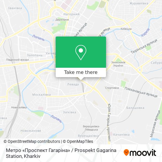 Метро «Проспект Гагаріна» / Prospekt Gagarina Station map