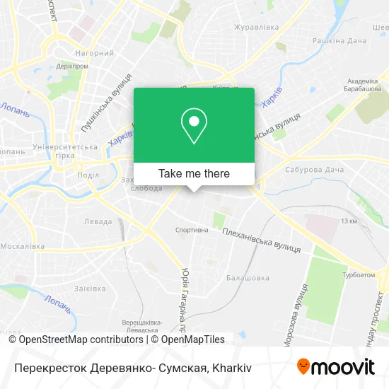 Карта Перекресток Деревянко- Сумская