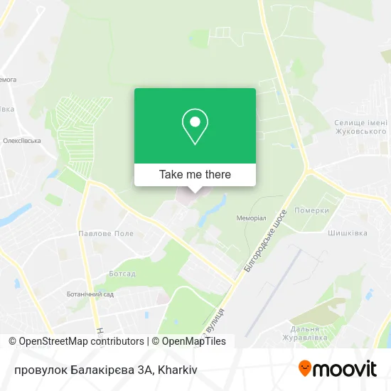 Карта провулок Балакірєва 3А