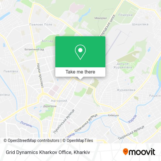 Grid Dynamics Kharkov Office map