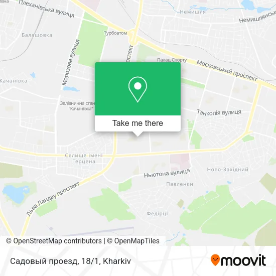 Карта Садовый проезд, 18/1