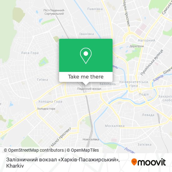Залізничний вокзал «Харків-Пасажирський» map