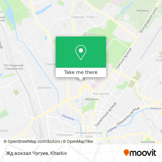 Жд вокзал Чугуев map