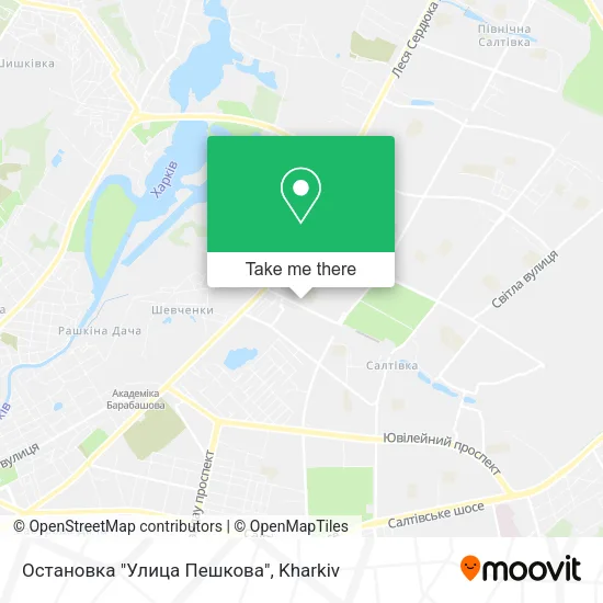 Карта Остановка "Улица Пешкова"