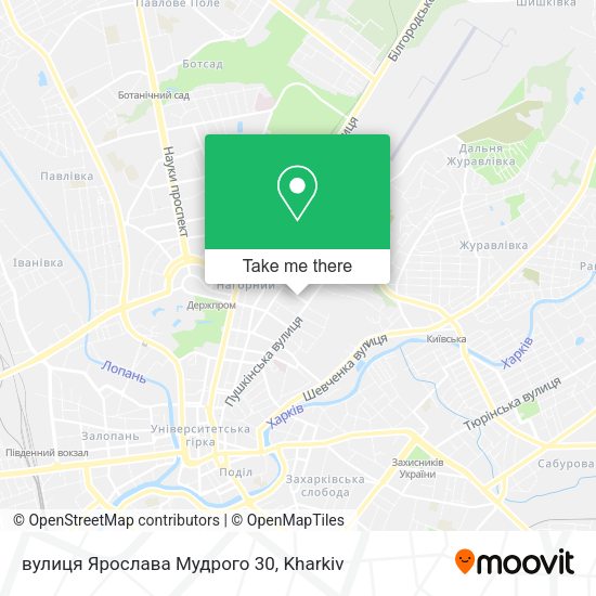 Карта вулиця Ярослава Мудрого 30