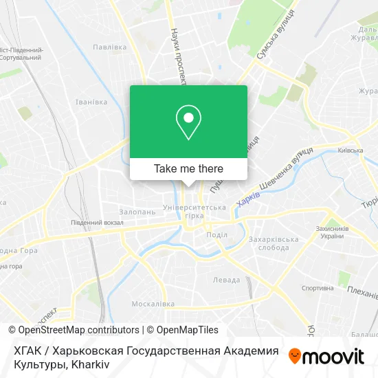 Карта ХГАК / Харьковская Государственная Академия Культуры