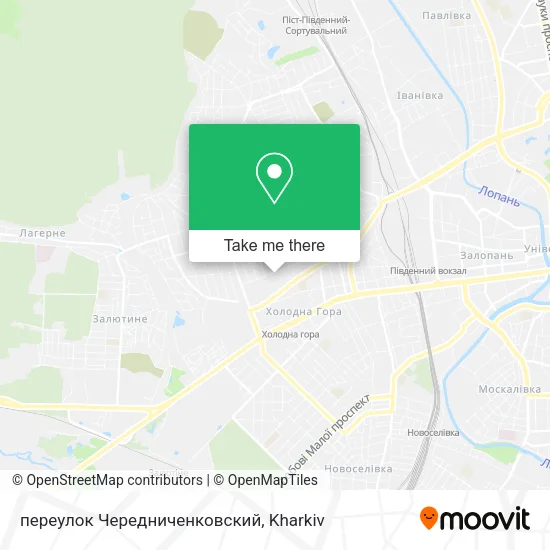 Карта переулок Чередниченковский