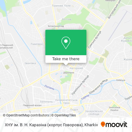 ХНУ ім. В. Н. Каразіна (корпус Говорова) map