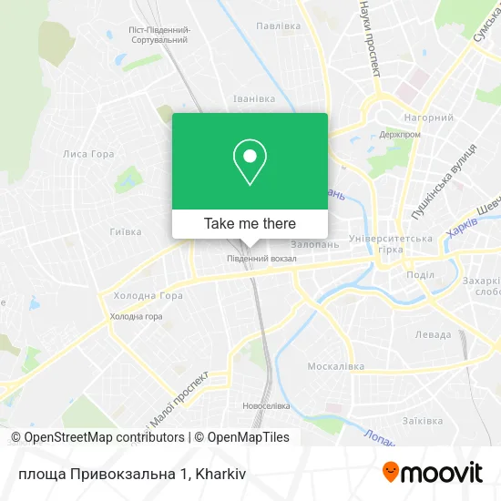 Карта площа Привокзальна 1