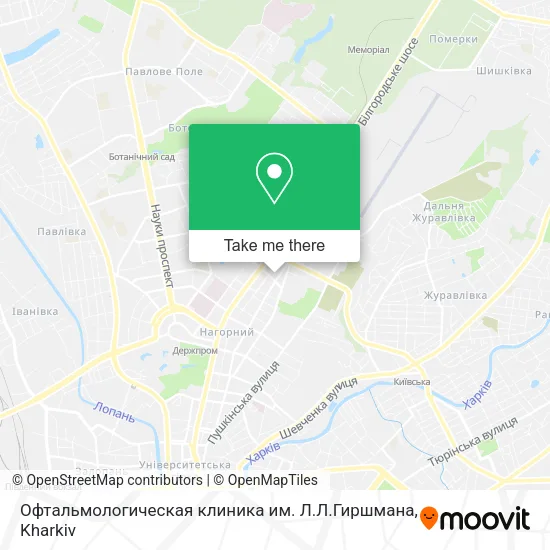 Карта Офтальмологическая клиника им. Л.Л.Гиршмана