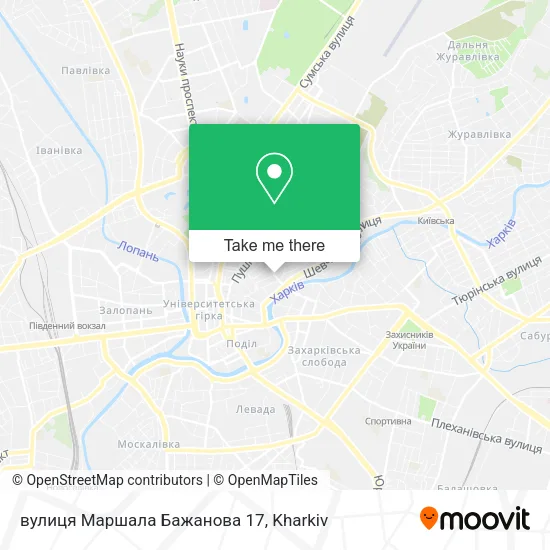 Карта вулиця Маршала Бажанова 17