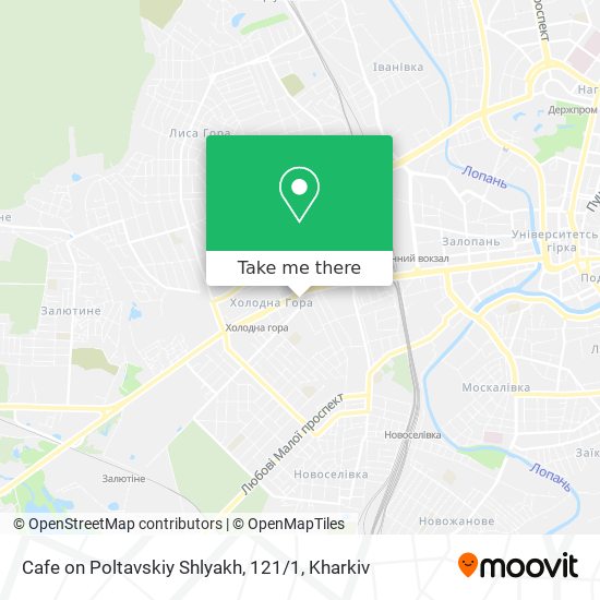 Cafe on Poltavskiy Shlyakh, 121 / 1 map