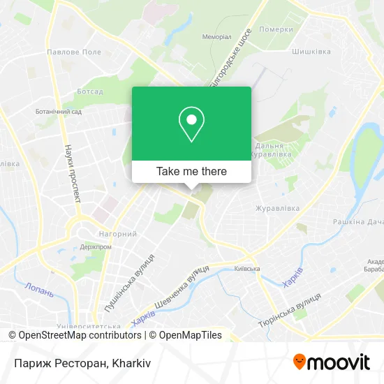 Карта Париж Ресторан