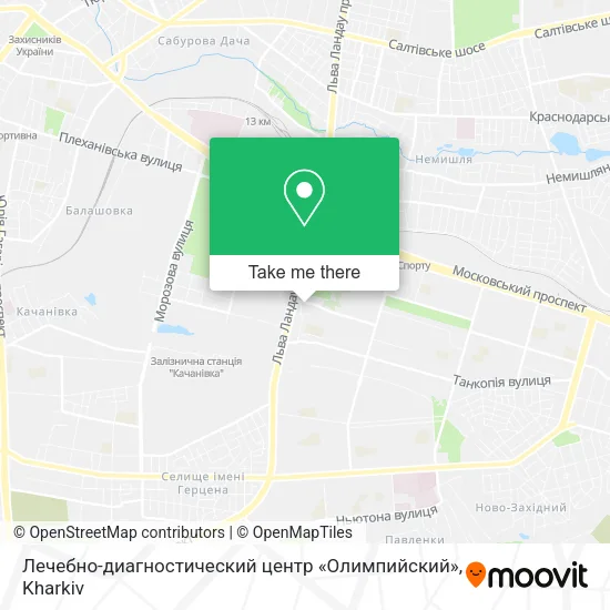 Карта Лечебно-диагностический центр «Олимпийский»