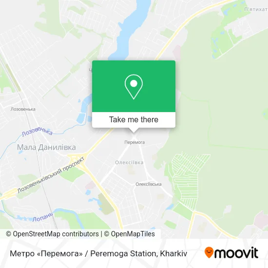 Карта Метро «Перемога» / Peremoga Station